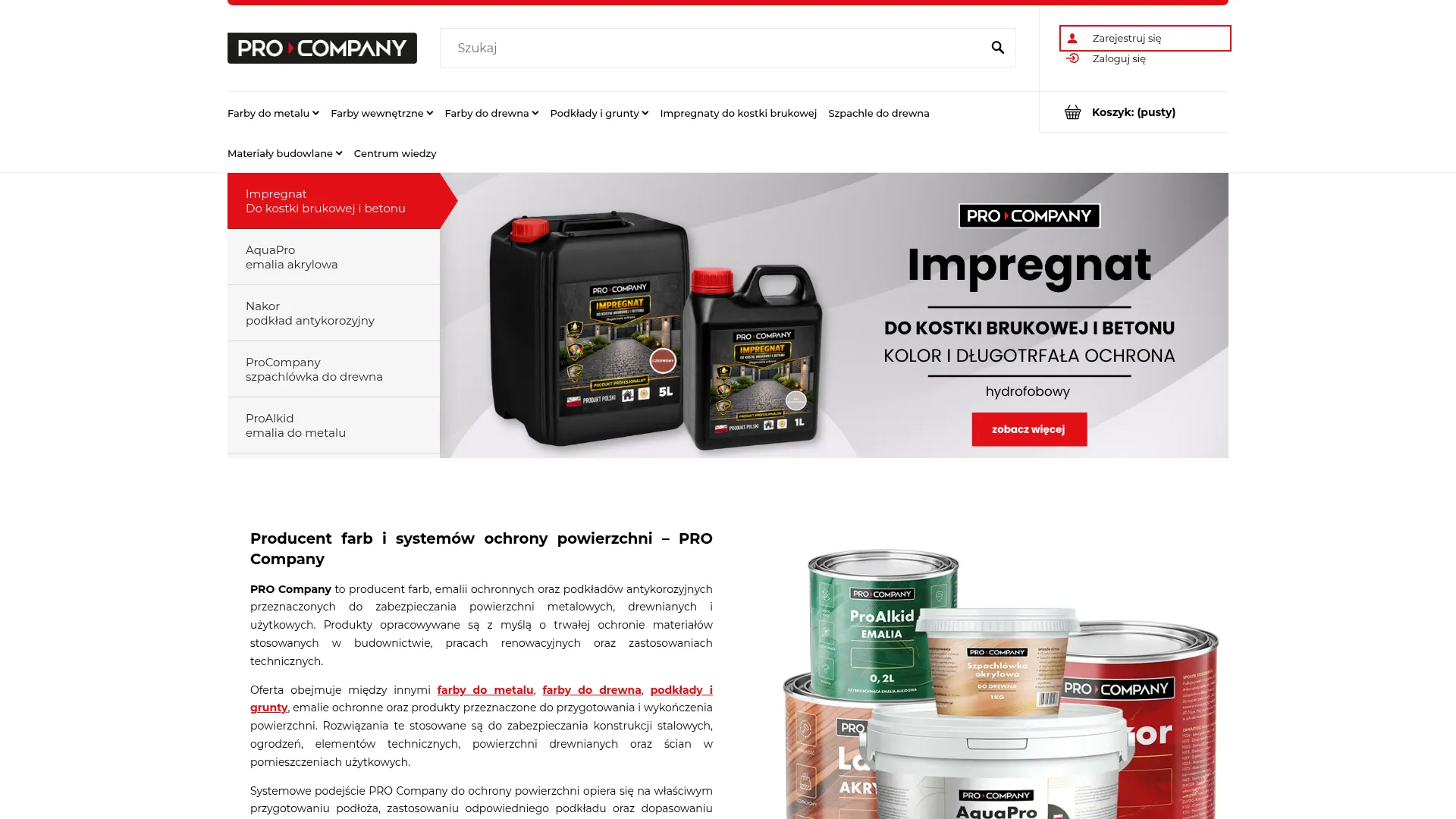 Strona sklep.procompany.pl